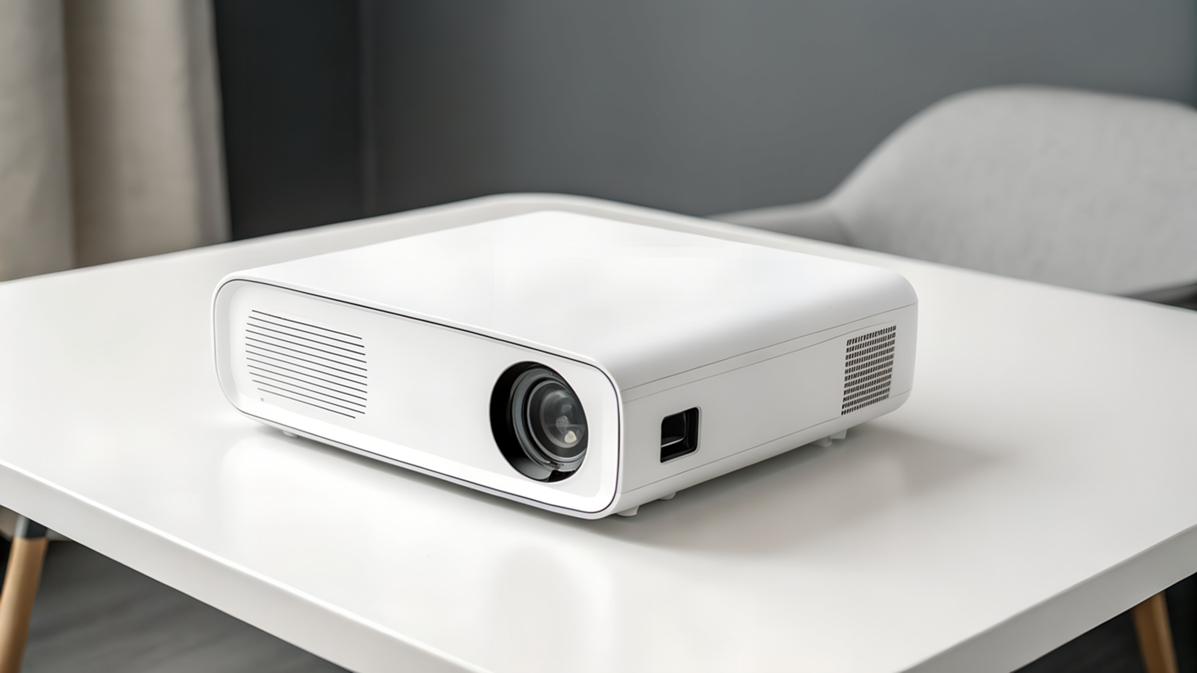 Projector showing visuals